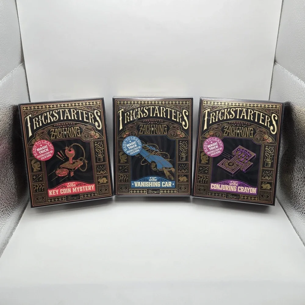 Zach King Trickstarters Bundle | Vanishing Car Key Coin Mystery Conjuring Crayon